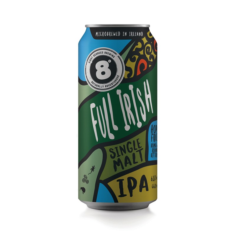 Eight Degrees Full Irish IPA 440ml