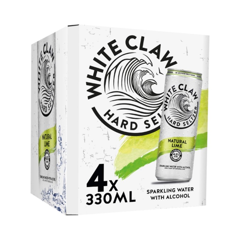 White Claw Natural Lime 4-Pack 330ml